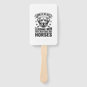 Dog Horse Lover Vintage Leading Men Design_1 Hand Fan
