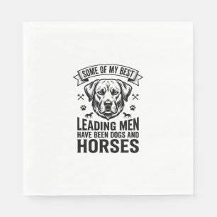 Dog Horse Lover Vintage Leading Men Design_1 Napkins