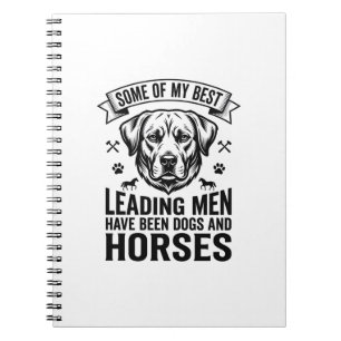 Dog Horse Lover Vintage Leading Men Design_1 Notebook