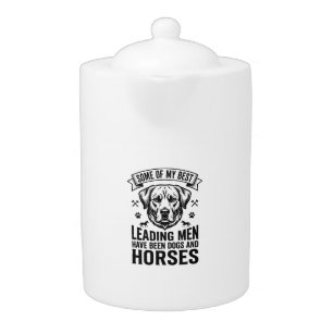 Dog Horse Lover Vintage Leading Men Design_1 Teapot