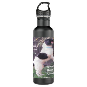 Dog Horse Poem By Ladee Basset Water Bottle