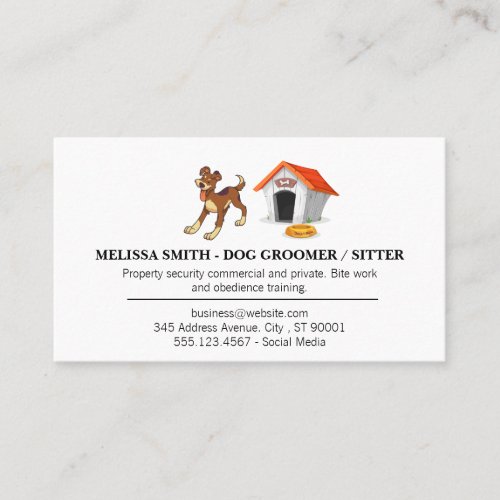 Dog House and Doggie Business Card