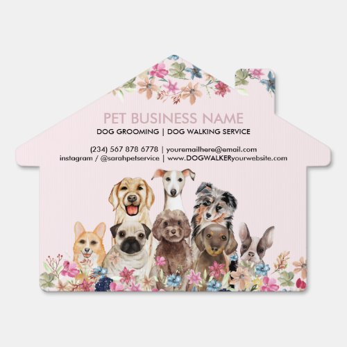 Dog House Canine Breed Walker Sign