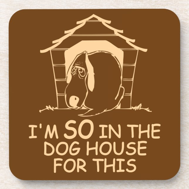 DOG HOUSE custom color coaster (Front)