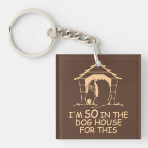 DOG HOUSE custom color key chain