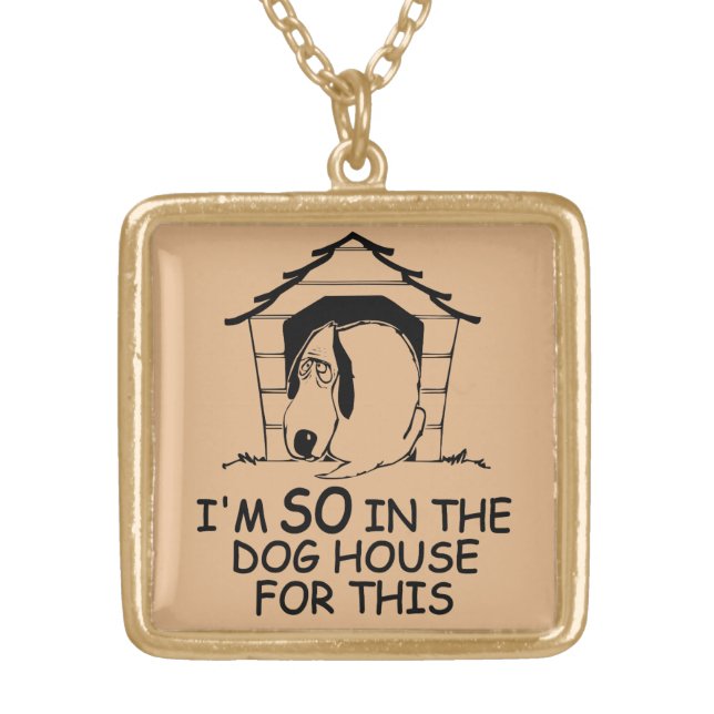 DOG HOUSE custom color necklace (Front)