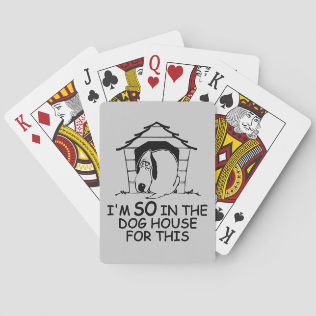 DOG HOUSE custom color playing cards (Back)