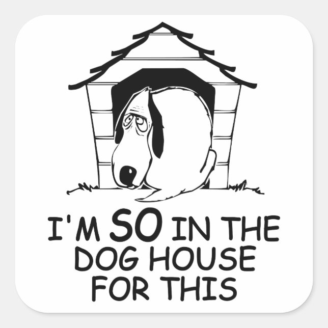 DOG HOUSE custom color  stickers (Front)