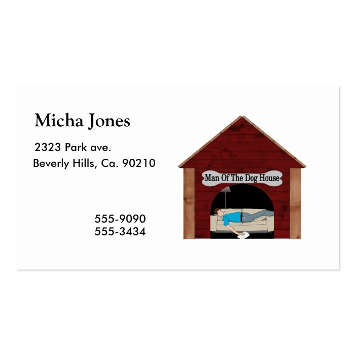 Dog House Man Business Card Template