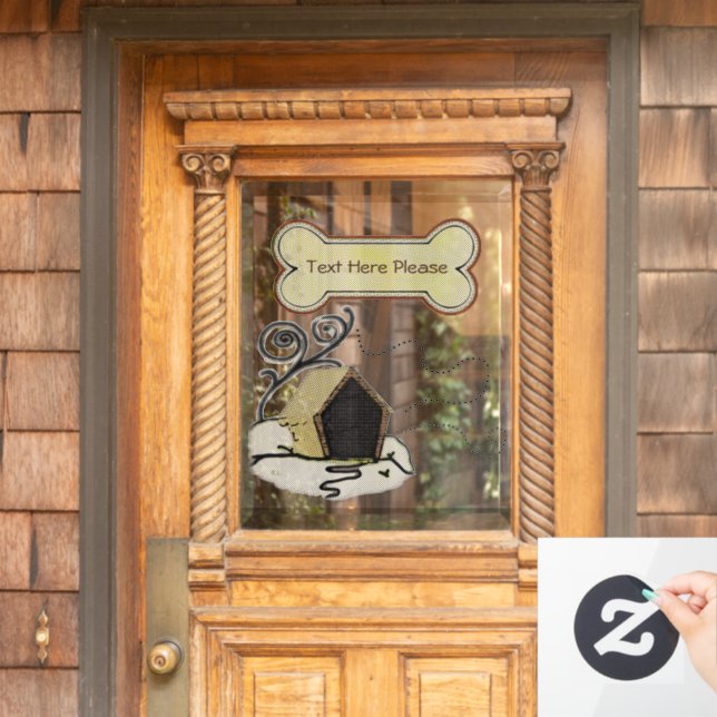 Dog House Window Cling (Home Door)