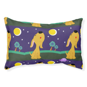 Dog Howling at Moon Small Dog Bed