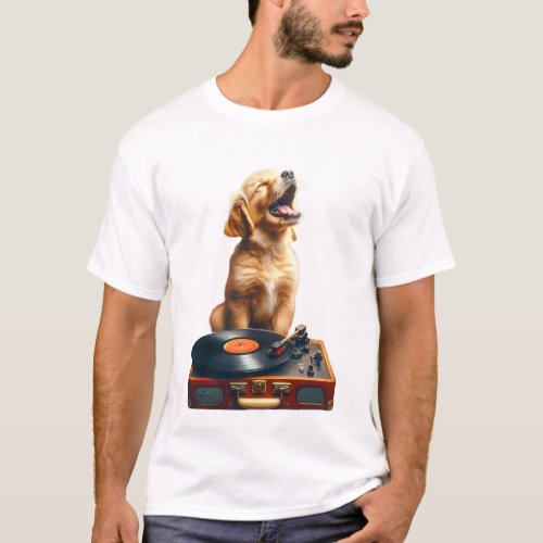 Dog Howling Music T_Shirt