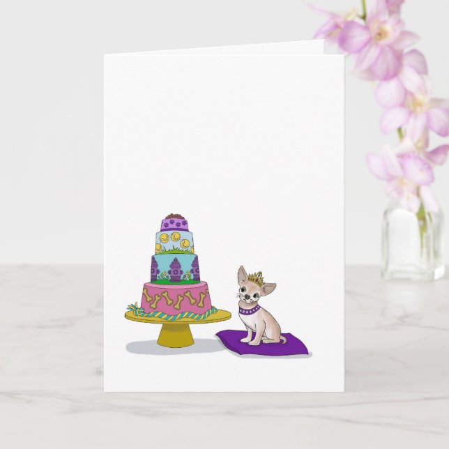 Dog humor birthday card (Orchid)