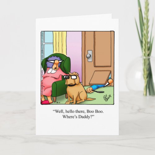 Dog  Humor Blank Greeting Card