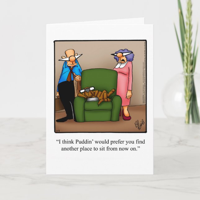 Dog  Humor Blank Greeting Card (Front)