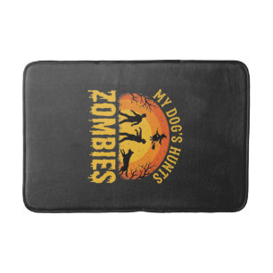 Dog Hunts Zombies Halloween Design Bath Mat