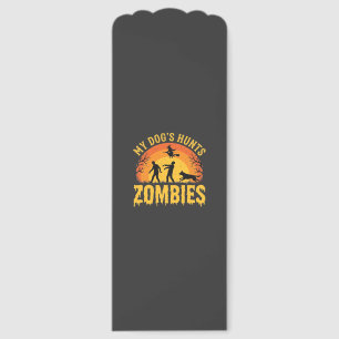 Dog Hunts Zombies Halloween Design Bookmarks