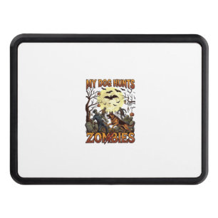 Dog Hunts Zombies Halloween German Shepherd Moon_1 Hitch Cover