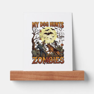 Dog Hunts Zombies Halloween German Shepherd Moon_1 Picture Ledge