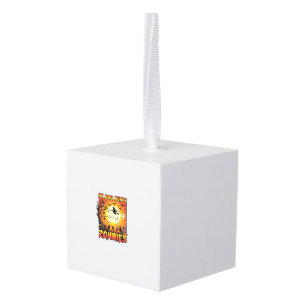 Dog Hunts Zombies Halloween Ghosts Witch Moon Cube Ornament