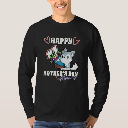 Dog Husky Happy First Mother S Day Mommy Baby Matc T_Shirt