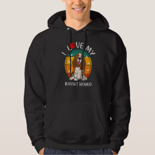 Dog I Love My Basset Hound Dogs Canine Apparel Hoodie