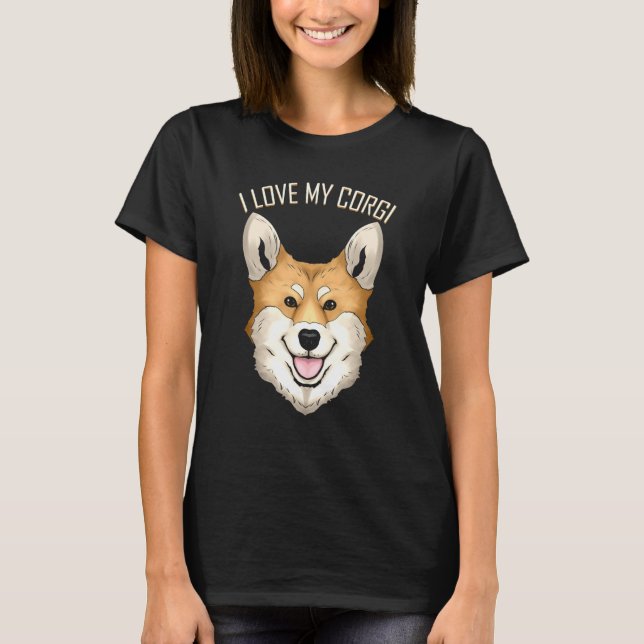 Dog     I Love My Corgi T-Shirt (Front)