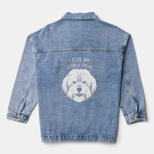 Dog   I Love My Coton De Tulear  Denim Jacket