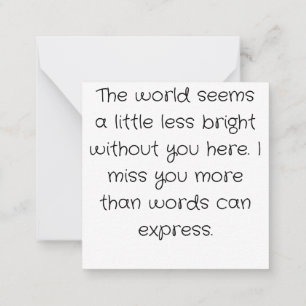 Dog - I miss u Note Card