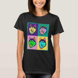 Dog I Pop Art Siberian Husky T-Shirt