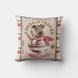 Dog Ice-cream Throw Pillow