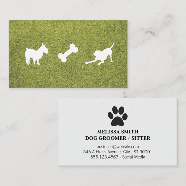 Dog Icons | Bone Turf | Trainer Business Card (Front/Back)