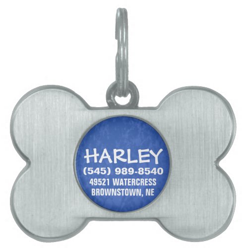 Dog ID Tag _ Blue  For Small Dog