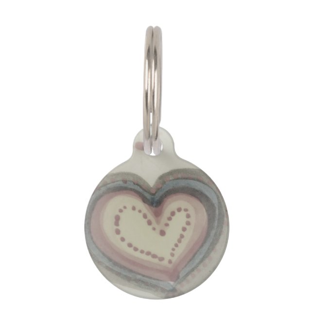 dog ID TAG heart design style  (Front)
