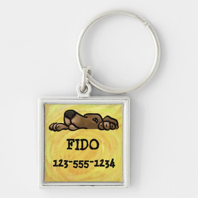 Dog ID Tag Keychain (Front)