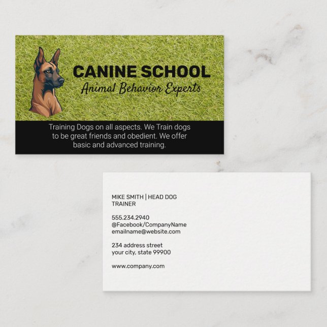 Dog Illustration | Astroturf  Business Card (Front/Back)