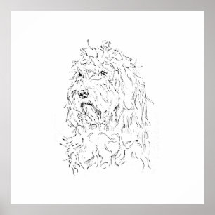 Dog Illustration, Wall Art Cockapoo