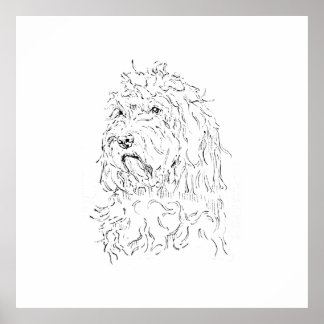 Dog Illustration, Wall Art Cockapoo
