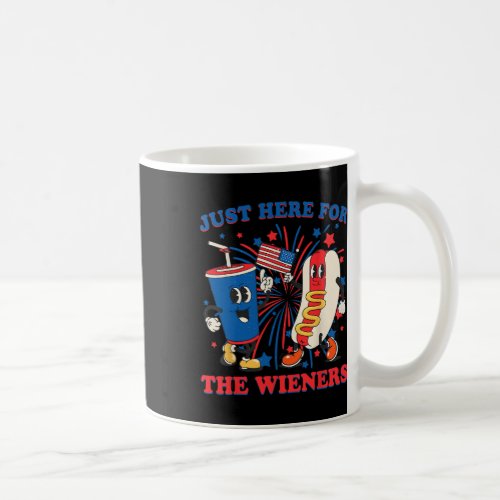 Dog Im Just Here For The Wieners 4th Of July  Coffee Mug
