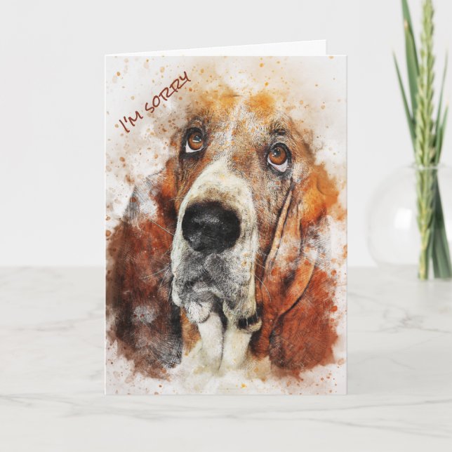 Dog I'm Sorry / Please Forgive Me Apology Card (Front)