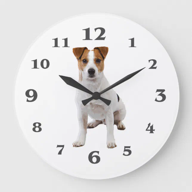 Dog image for Round (Large) Wall Clock | Zazzle