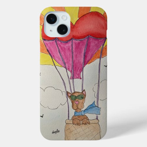 Dog in a Balloon iPhone 15 Plus Case