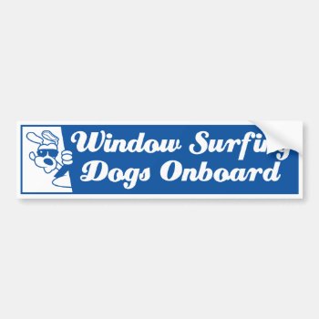 Dog In A Car Bumper Sticker by Iantos_Place at Zazzle