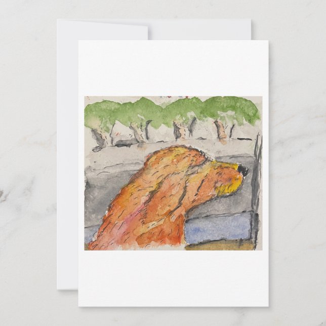 Dog in a Car Greeting Card (Front)