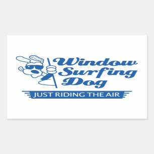 Dog In A Car Rectangular Sticker