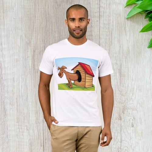 Dog In A Dog House Mens T_Shirt