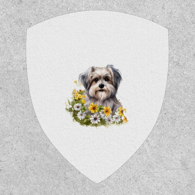 Dog in a Flower Garden Patch (Front)