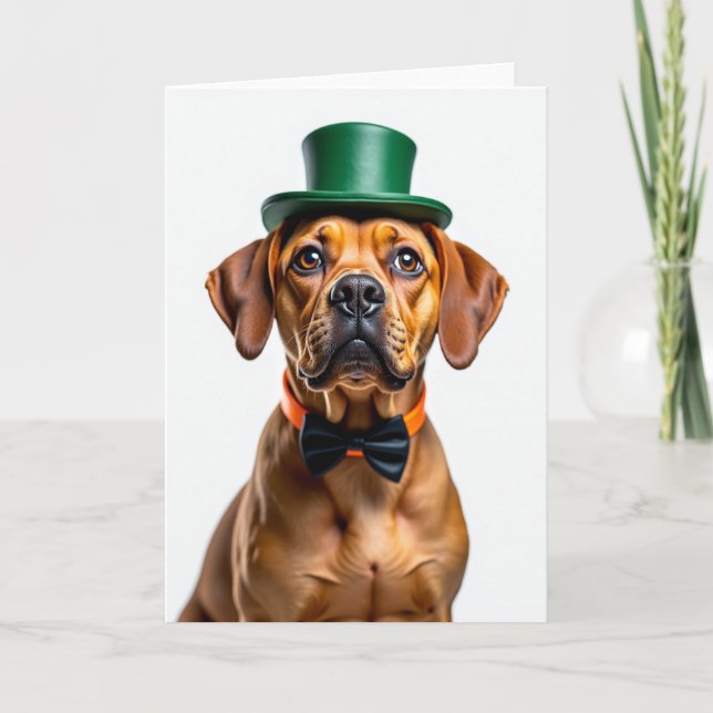 Dog In A Hat Awesome Card (Front)