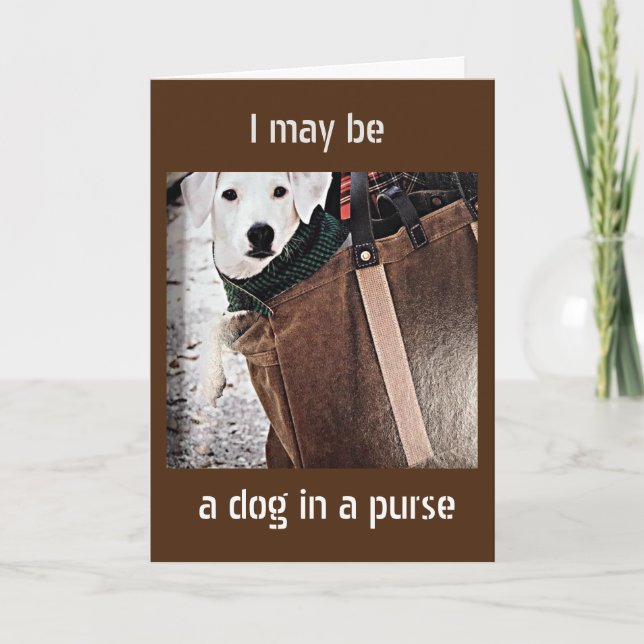 ***DOG IN A PURSE SAYS HAPPY EASTER*** CARD (Front)