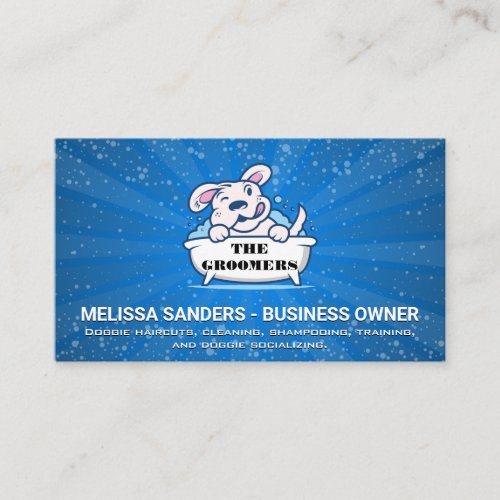 Dog in Bathtub Business Card